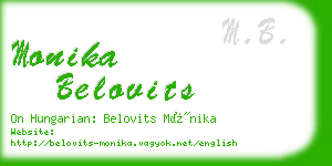 monika belovits business card